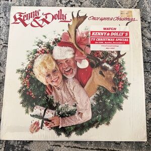 Kenny & Dolly "ONCE upon a christmas" vinyl record vintage